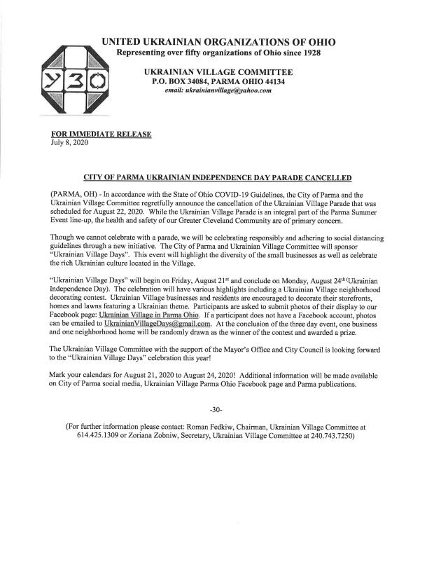 Ukrainian Village Days 2020